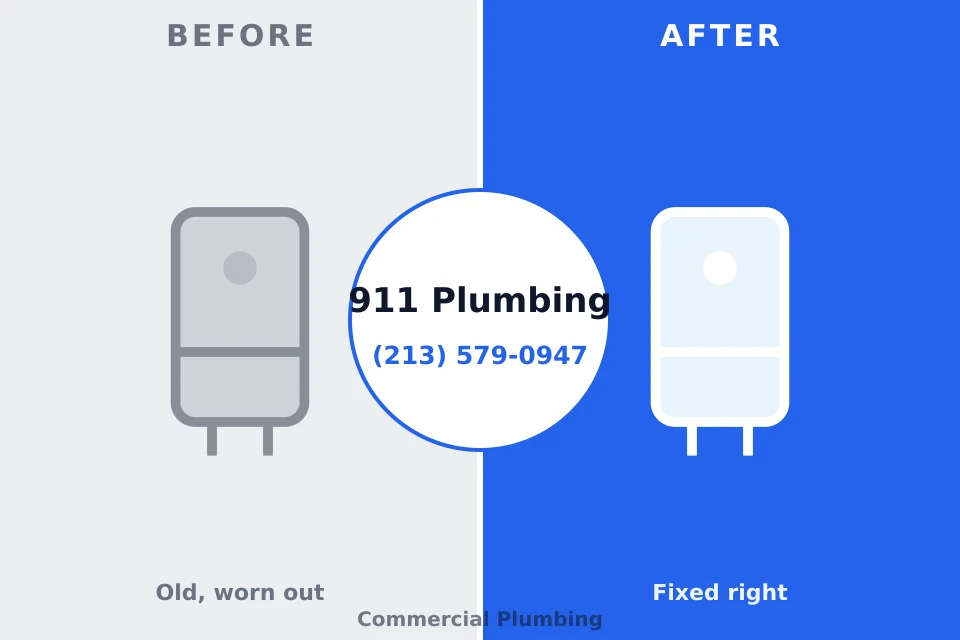 Before and after: plumbing repair New Carlisle, OH